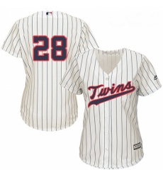 Womens Majestic Minnesota Twins 28 Bert Blyleven Authentic Cream Alternate Cool Base MLB Jersey