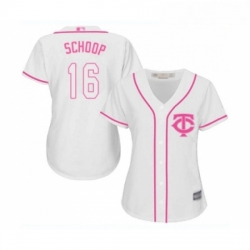 Womens Minnesota Twins 16 Jonathan Schoop Replica White Fashion Cool Base Baseball Jersey 