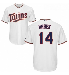 Youth Majestic Minnesota Twins 14 Kent Hrbek Authentic White Home Cool Base MLB Jersey