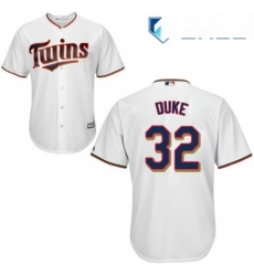 Youth Majestic Minnesota Twins 32 Zach Duke Authentic White Home Cool Base MLB Jersey 