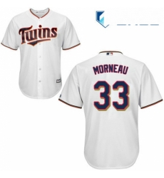 Youth Majestic Minnesota Twins 33 Justin Morneau Replica White Home Cool Base MLB Jersey