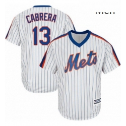 Mens Majestic New York Mets 13 Asdrubal Cabrera Replica White Alternate Cool Base MLB Jersey