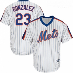 Mens Majestic New York Mets 23 Adrian Gonzalez Replica White Alternate Cool Base MLB Jersey 