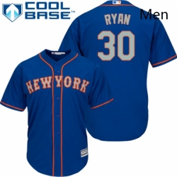 Mens Majestic New York Mets 30 Nolan Ryan Replica Royal Blue Alternate Road Cool Base MLB Jersey