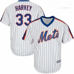 Mens Majestic New York Mets 33 Matt Harvey Replica White Alternate Cool Base MLB Jersey