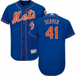 Mens Majestic New York Mets 41 Tom Seaver Royal Blue Alternate Flex Base Authentic Collection MLB Jersey