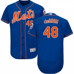 Mens Majestic New York Mets 48 Jacob deGrom Royal Blue Alternate Flex Base Authentic Collection MLB Jersey 