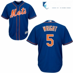 Mens Majestic New York Mets 5 David Wright Replica Royal Blue Alternate Home Cool Base MLB Jersey