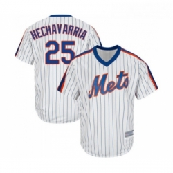 Mens New York Mets 25 Adeiny Hechavarria Replica White Alternate Cool Base Baseball Jersey 