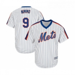 Mens New York Mets 9 Brandon Nimmo Replica White Alternate Cool Base Baseball Jersey 