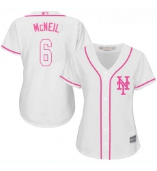 Mets #6 Jeff McNeil White Pink Fashion Women's Stitched Baseball Jersey