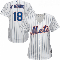 Womens Majestic New York Mets 18 Travis dArnaud Replica White Home Cool Base MLB Jersey