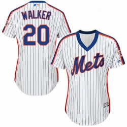 Womens Majestic New York Mets 20 Neil Walker Replica White Alternate Cool Base MLB Jersey