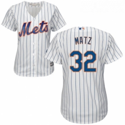 Womens Majestic New York Mets 32 Steven Matz Authentic White Home Cool Base MLB Jersey