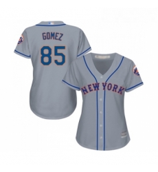 Womens New York Mets 85 Carlos Gomez Authentic Grey Road Cool Base Baseball Jersey 