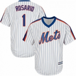 Youth Majestic New York Mets 1 Amed Rosario Authentic White Alternate Cool Base MLB Jersey 