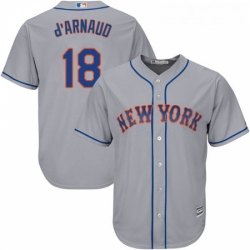 Youth Majestic New York Mets 18 Travis dArnaud Authentic Grey Road Cool Base MLB Jersey