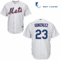 Youth Majestic New York Mets 23 Adrian Gonzalez Authentic White Home Cool Base MLB Jersey 