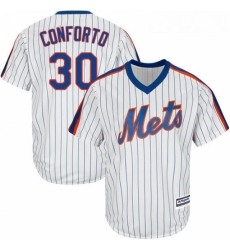 Youth Majestic New York Mets 30 Michael Conforto Authentic White Alternate Cool Base MLB Jersey