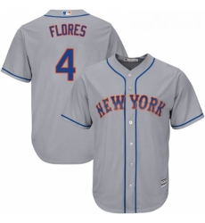 Youth Majestic New York Mets 4 Lenny Dykstra Authentic Grey Road Cool Base MLB Jersey