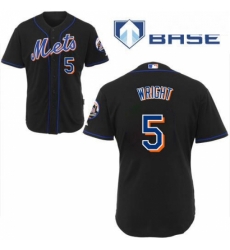 Youth Majestic New York Mets 5 David Wright Replica Black Cool Base MLB Jersey