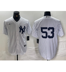 Men New York Yankees 53 Bobby Abreu White Cool Base Stitched Baseball Jersey