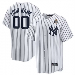 Men New York Yankees Active Player Custom White 2024 World Series Cool Base Stitched Baseball Jersey