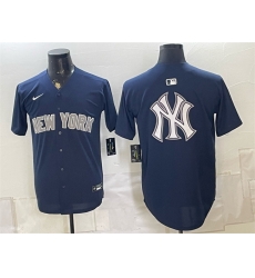 Men New York Yankees Team Big Logo Navy Limited Stitched Baseball Jerseys 001