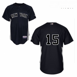 Mens Majestic New York Yankees 15 Thurman Munson Authentic Black MLB Jersey