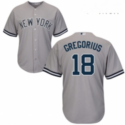 Mens Majestic New York Yankees 18 Didi Gregorius Replica Grey Road MLB Jersey