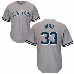 Mens Majestic New York Yankees 33 Greg Bird Replica Grey Road MLB Jersey