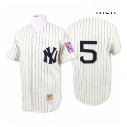 Mens Mitchell and Ness 1939 New York Yankees 5 Joe DiMaggio Authentic White Throwback MLB Jersey