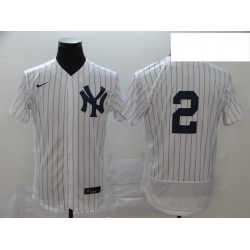 Yankees 2 Derek Jeter White 2020 Nike Flexbase Jersey