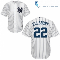 Youth Majestic New York Yankees 22 Jacoby Ellsbury Replica White Home MLB Jersey