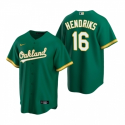 Mens Nike Oakland Athletics 16 Liam Hendriks Green Alternate Stitched Baseball Jersey