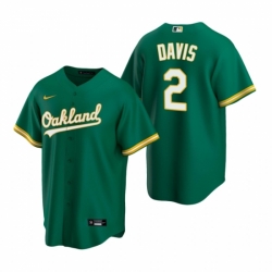 Mens Nike Oakland Athletics 2 Khris Davis Green Alternate Stitched Baseball Jersey