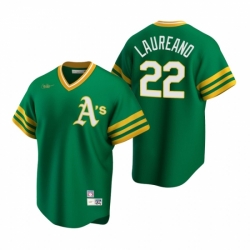 Mens Nike Oakland Athletics 22 Ramon Laureano Kelly Green Cooperstown Collection Road Stitched Baseball Jersey