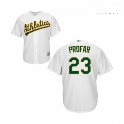 Mens Oakland Athletics 23 Jurickson Profar Replica White Home Cool Base Baseball Jersey 