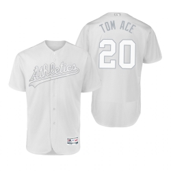 Oakland Athletics Mark Canha Tom Ace White 2019 Players Weekend MLB Jersey