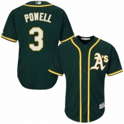 Youth Majestic Oakland Athletics 3 Boog Powell Authentic Green Alternate 1 Cool Base MLB Jersey 