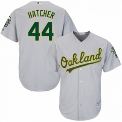 Youth Majestic Oakland Athletics 44 Chris Hatcher Replica Grey Road Cool Base MLB Jersey 