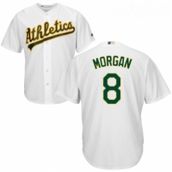 Youth Majestic Oakland Athletics 8 Joe Morgan Authentic White Home Cool Base MLB Jersey