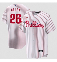 Men Philadelphia Phillies  26 Chase Utley White 2026 Cool Base Stitched Jersey