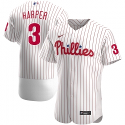 Men Philadelphia Phillies 3 Bryce Harper Men Nike White Home 2020 Flex Base Player MLB Jersey