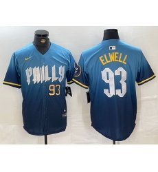 Men Philadelphia Phillies 93 Jason Elwell Blue 2024 City Connect Limited Stitched Jersey 9