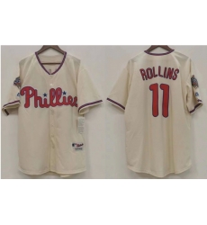 Men Philadelphia Phillies Jimmy Rollins #11 MLB Jersey 2008 World Series Jersey