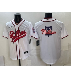 Men Philadelphia Phillies Team Big Logo White 2026 Field of Dreams Stadium Stitched Baseball Jersey