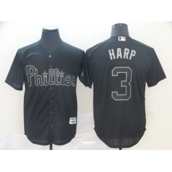 Phillies 3 Bryce Harper Harp Black 2019 Players 27 Weekend Player Jersey