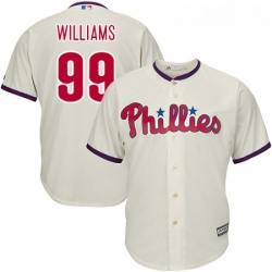 Youth Majestic Philadelphia Phillies 99 Mitch Williams Authentic Cream Alternate Cool Base MLB Jersey