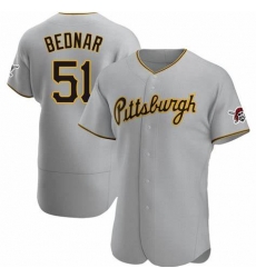 Men Pittsburgh Pirates David Bednar #51 Gray Cool Base Stitched Jersey